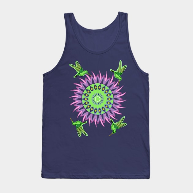 Spring and Summer Gardening Bird Tank Top by evisionarts